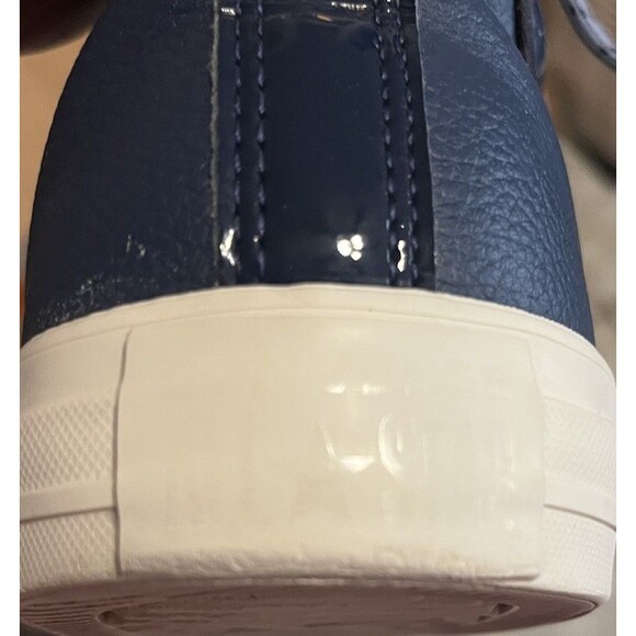 Converse Chuck Taylor All Star Leather Hi Top Navy Sneakers 163338C M 9.5 W 11.5 - Picture 14 of 14